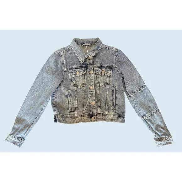 FREE PEOPLE Rumors Denim Jean Jacket Size Small - Picture 2 of 8